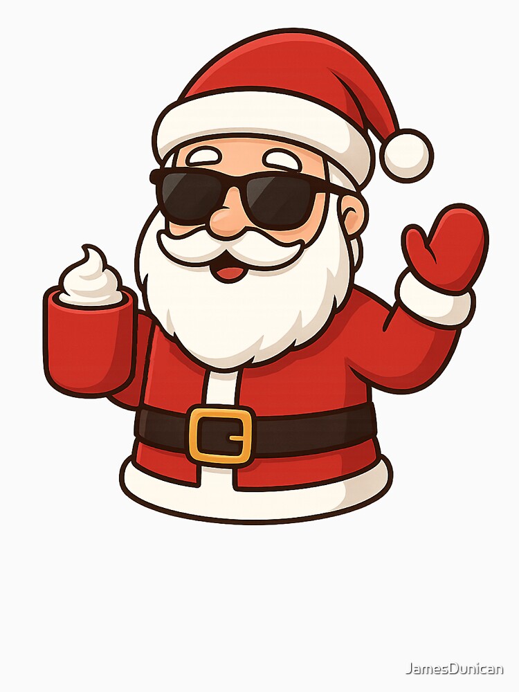 Santa holding a latte Christmas coffee by JamesDunican