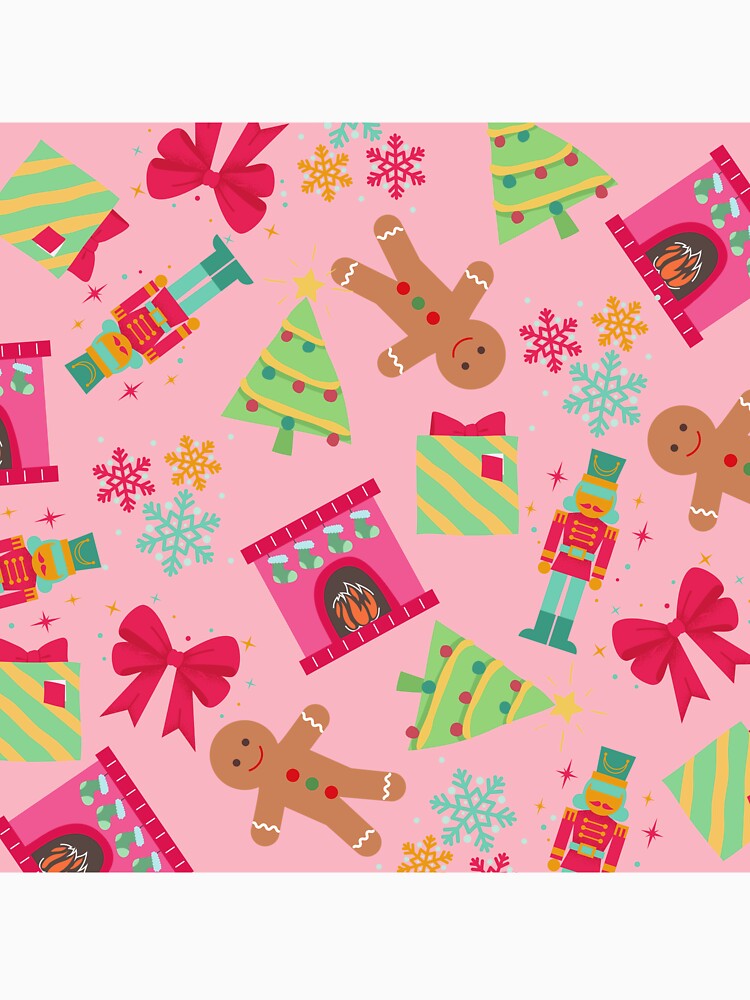 Pink Christmas Motif by Lacy Sciple
