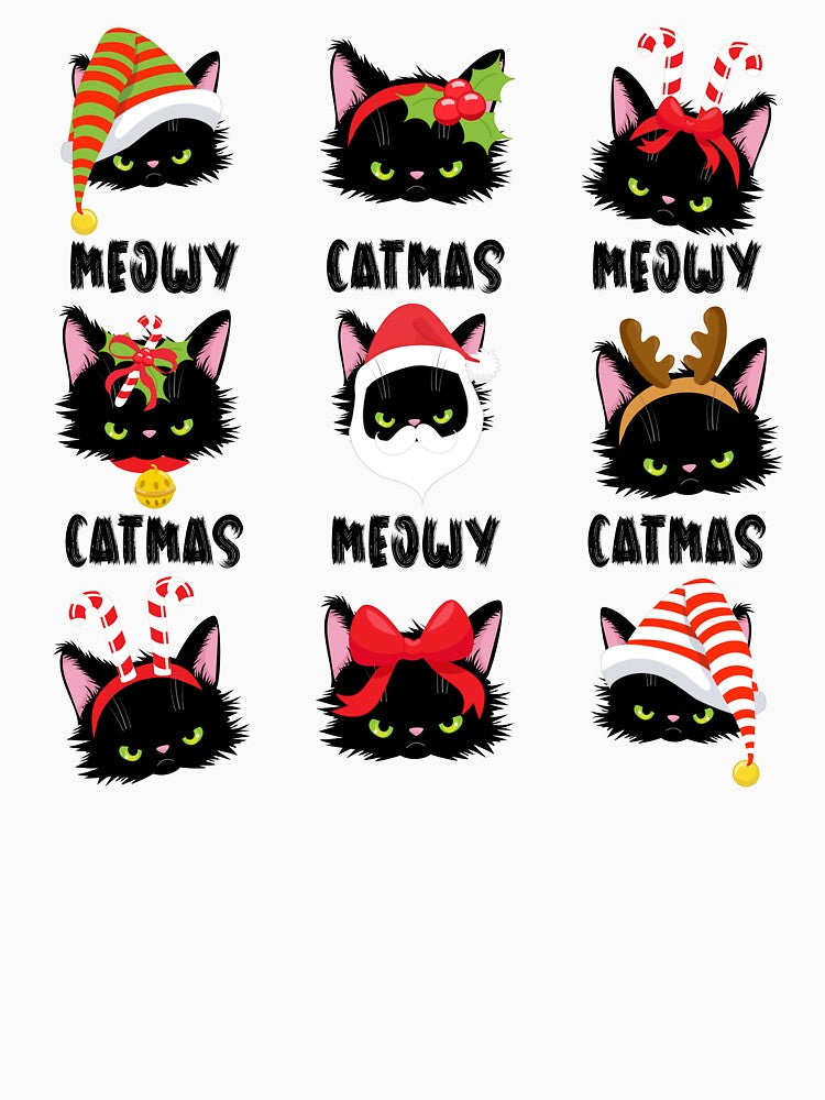 Christmas Black Cats by MonkeyBizness
