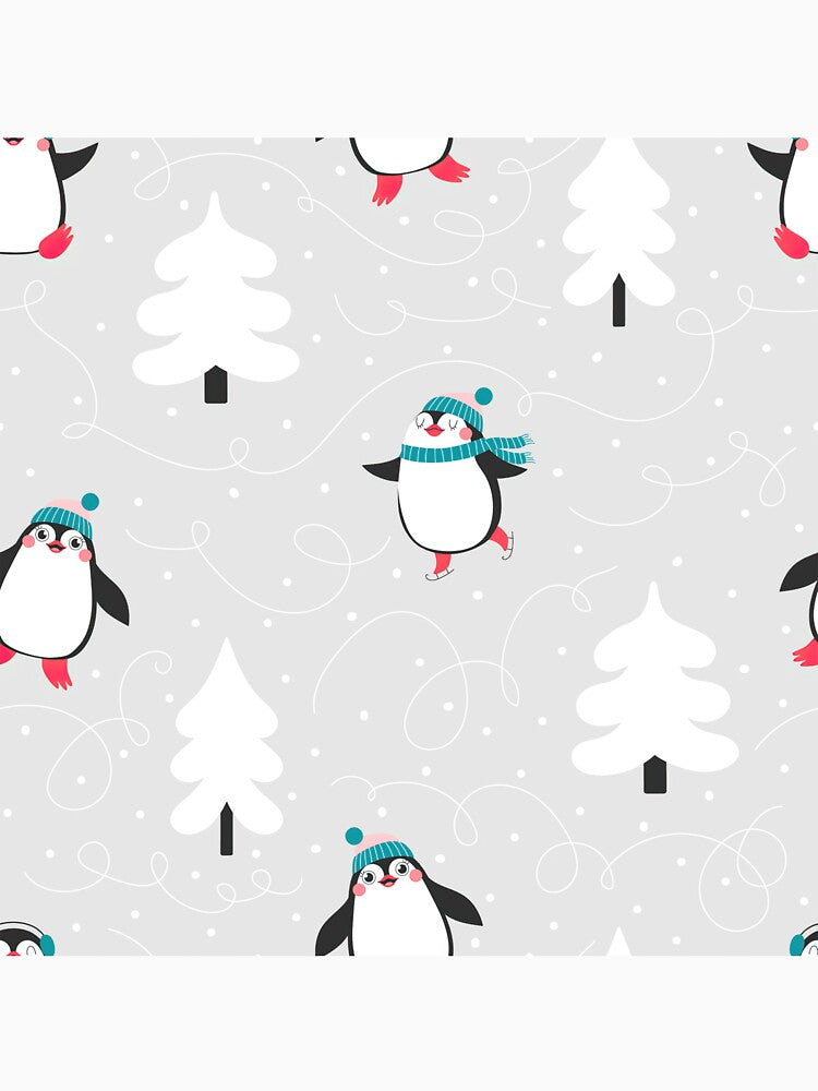 Winter Penguins Skating Tree by WillaldShop
