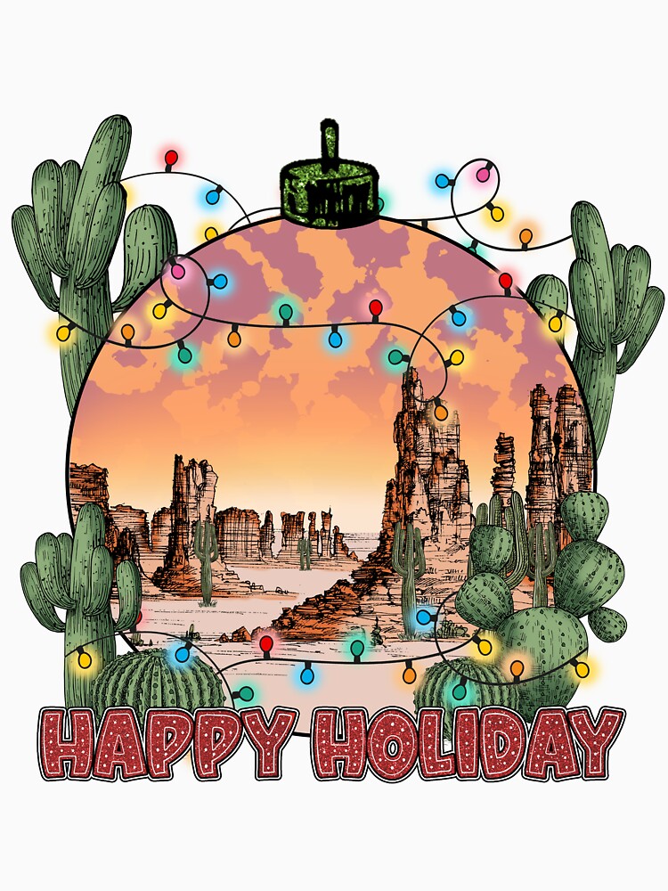Happy Holiday Desert Western Christmas Design by ElishaKayne