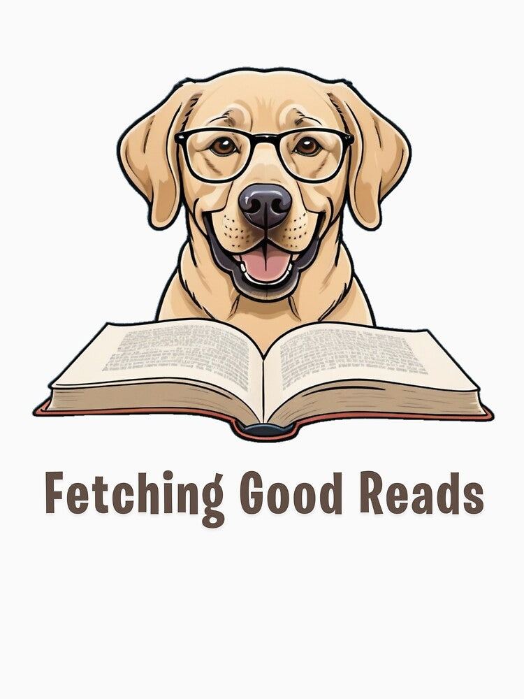 Librarian Cartoon with Labrador Dog Design – Funny and Unique Dog and Owner Artwork – Librarian Gift – Pet Humor by KoraTalks