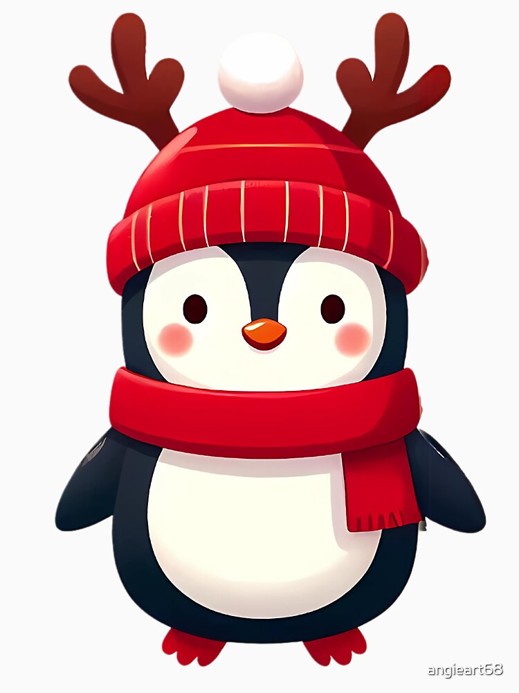 Festive Penguin by angieart68