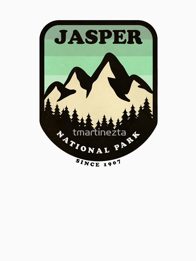 Jasper National Park Alberta Canada Vintage Retro Travel Hiking, Camping Adventure Climbing Mountain by tmartinezta