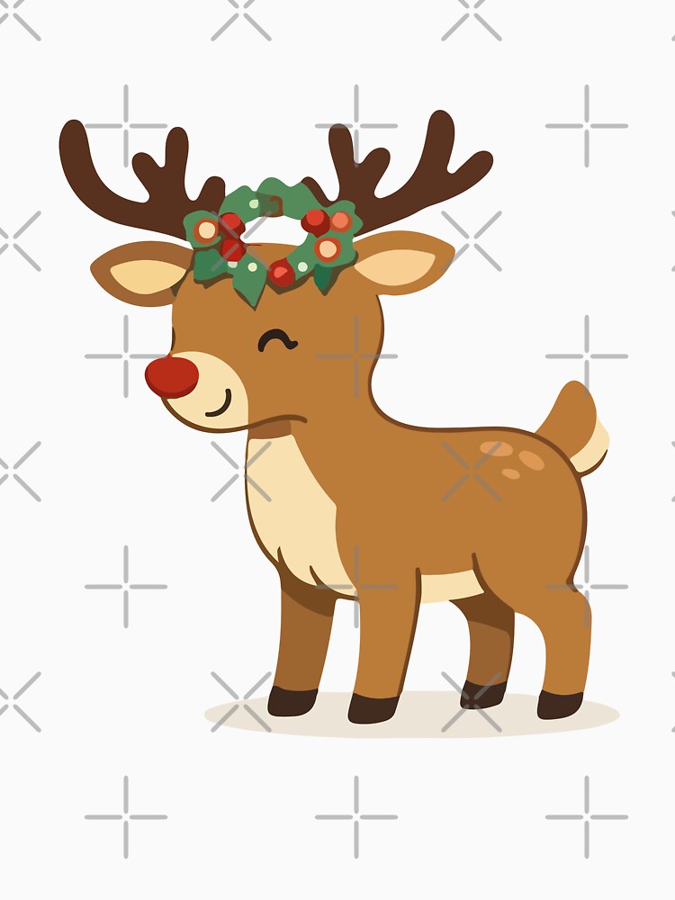 Holiday Christmas Reindeer Cartoon by stylishdzign