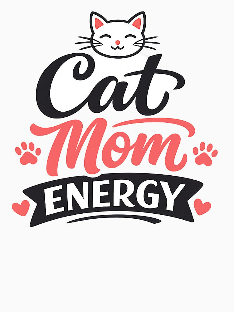 Cat Mom Energy Funny Cat Lover Gift Cute Cat Mom Aesthetic by Nubrixa-Studio