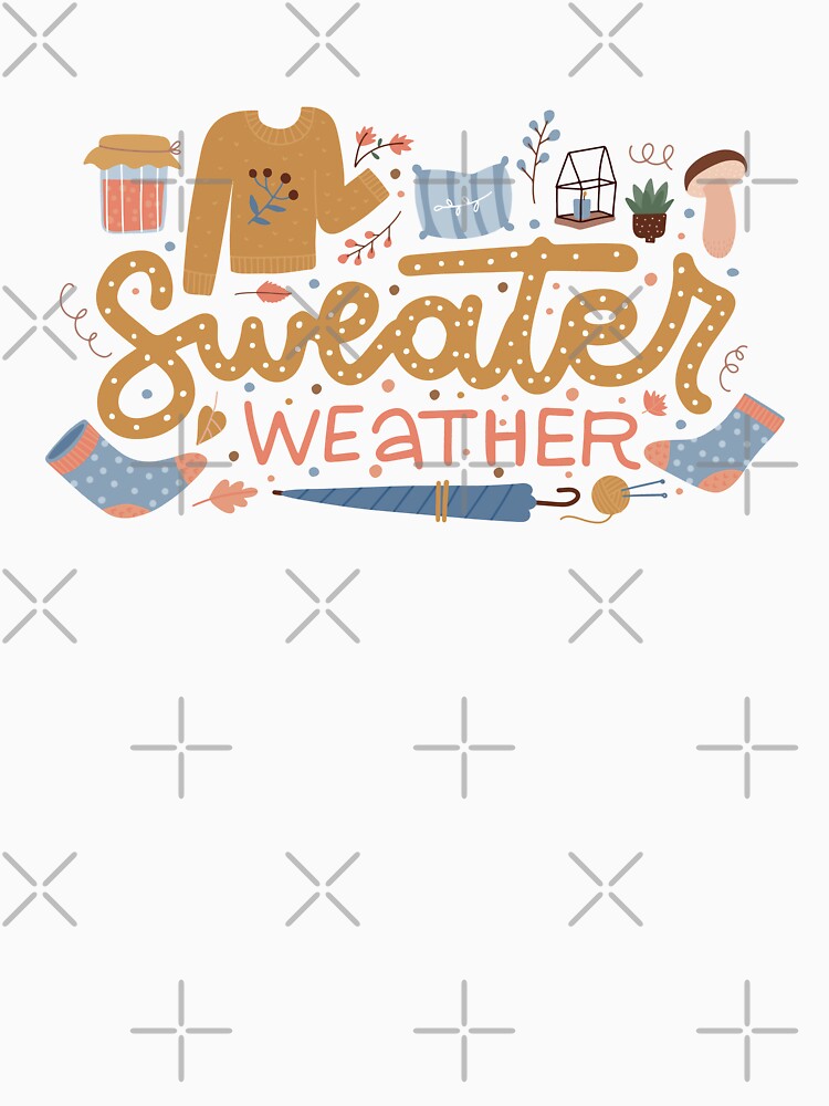 Sweater Weather, Stay Cozy, Hygge Design, Cute Fall Autumn by KWorldDesigns