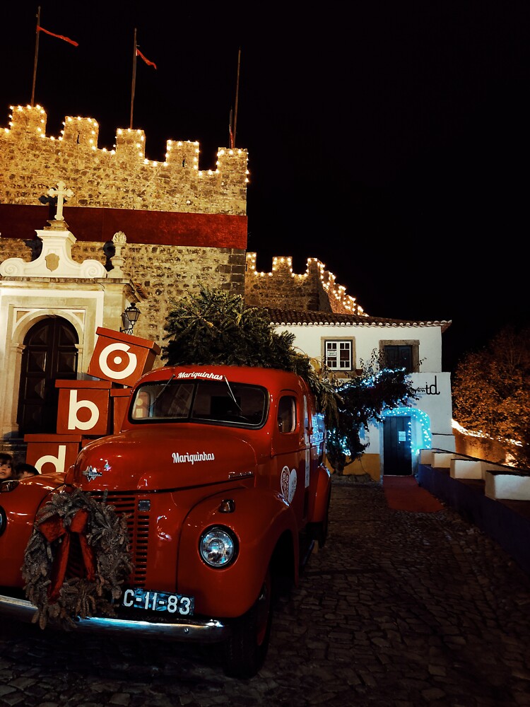 Christmas red truck by Patwg