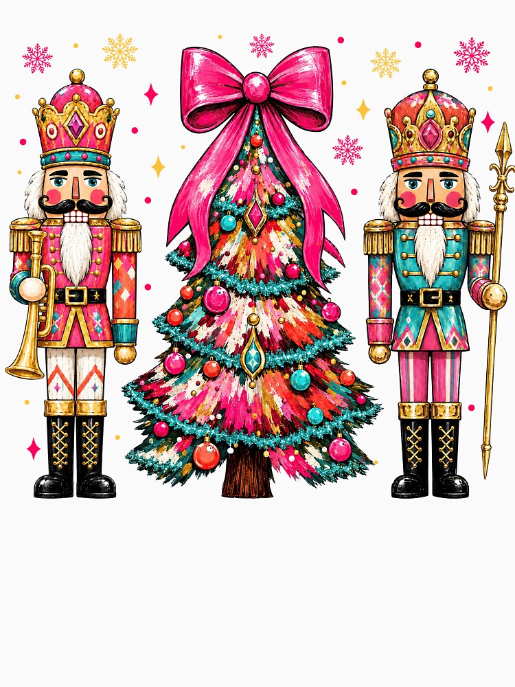 Colorful Nutcracker Christmas Tree Holiday Trio by varin-studio