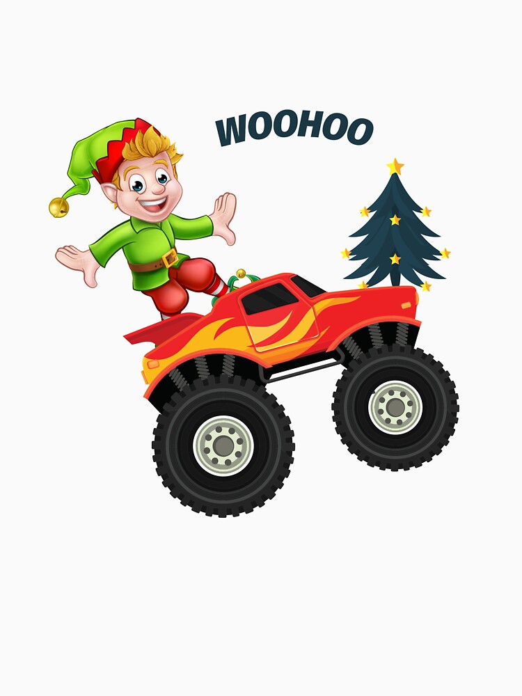 Christmas Elf Riding Monster Truck by CRAZY-T
