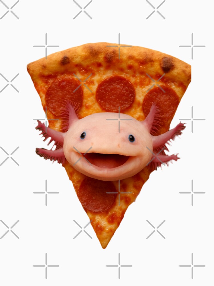 Axolotl pizza funny weird prank meme cute happy christmas birthday gift by CheeseBlueprint