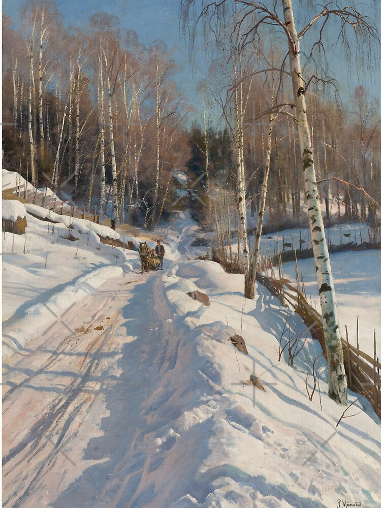 Sleigh Ride on a Sunny Winter Day | Peder Mønsted by Oliveirallan