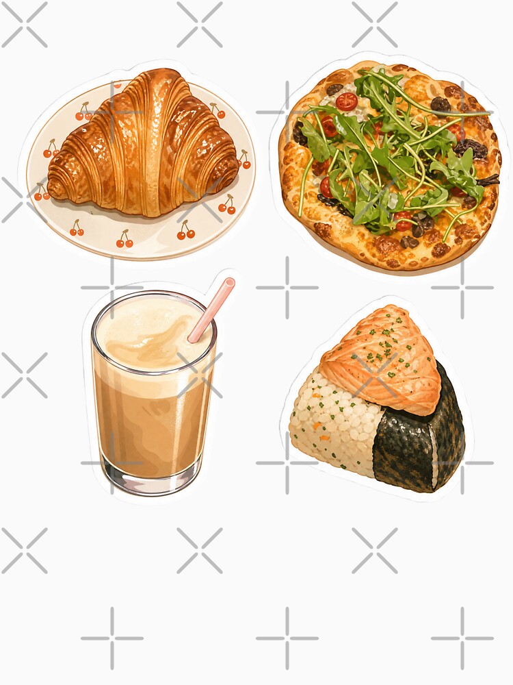 Cozy Cafe Food Aesthetic Minimalist Art by MuseAI