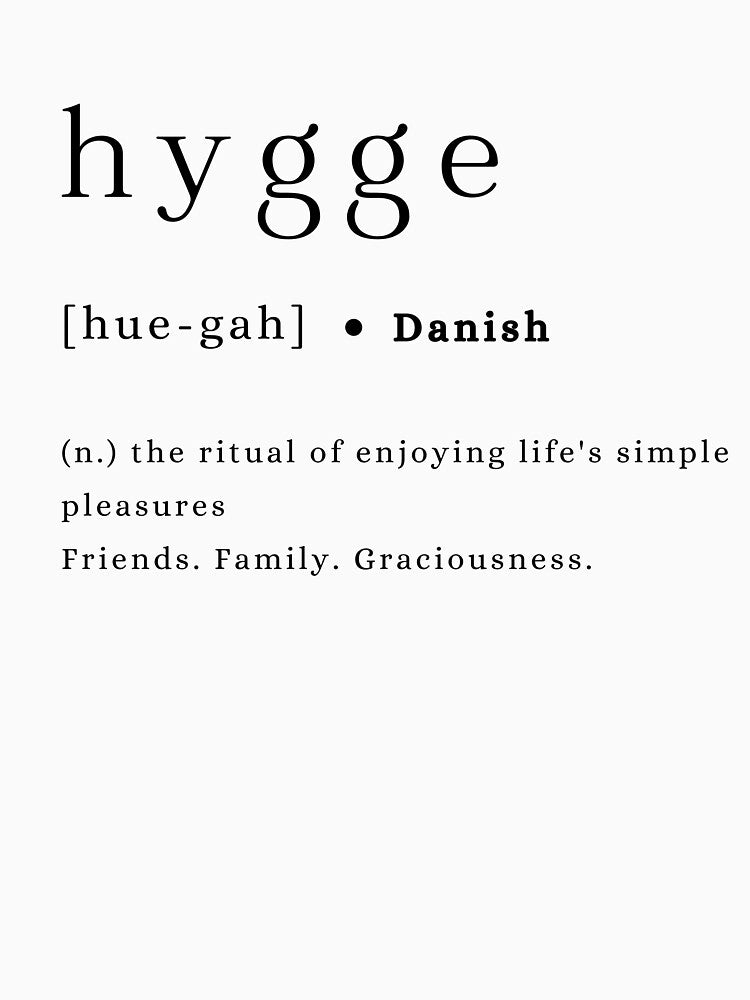 Hygge definition and pronunciation print typography poster by Inside Head