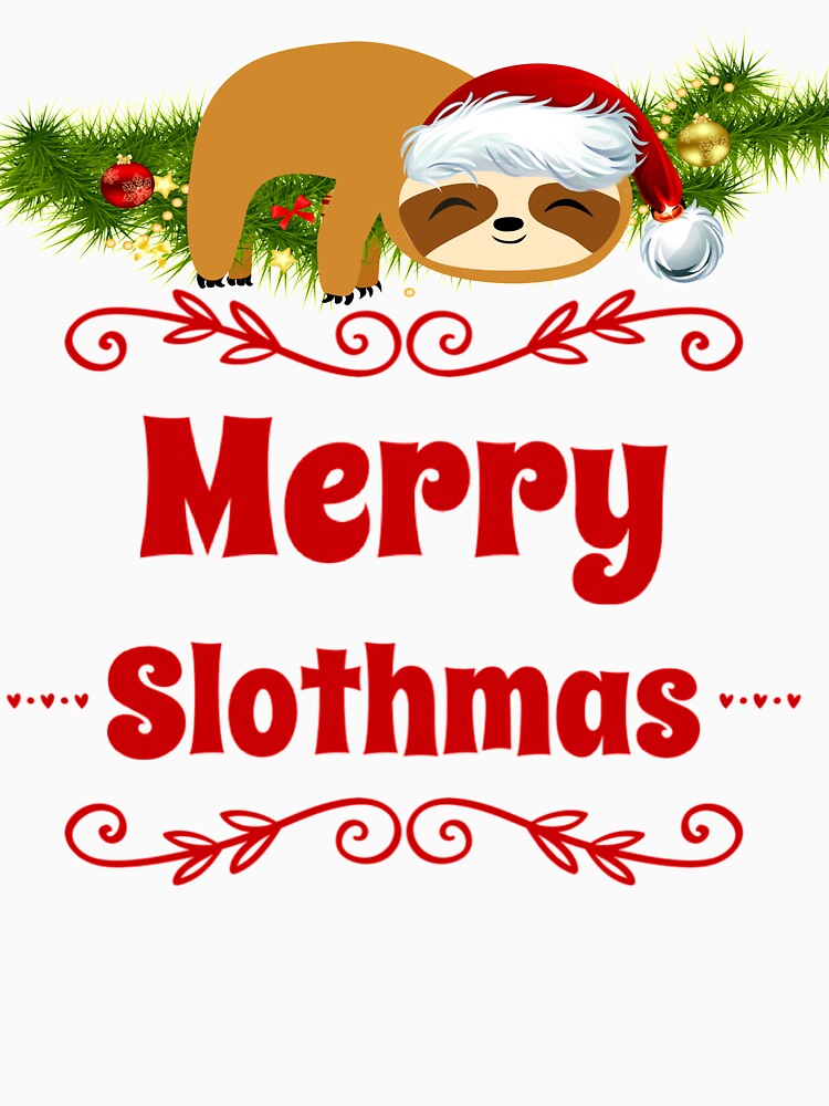 Merry Slothmas, Sloth Lover Christmas Shirt, Sloth Christmas by Mandala108