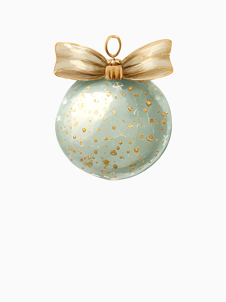 Mint Christmas Bauble with Bow by Teecha45