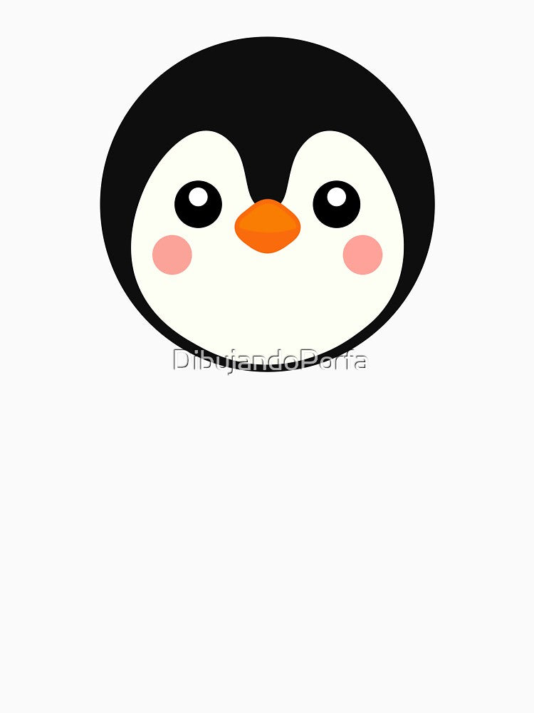 CUTE Little Frost Baby Penguin face by DibujandoPorfa