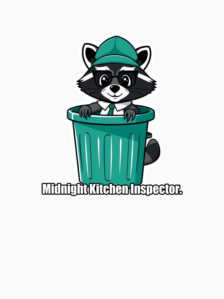 Raccoon - Midnight Kitchen Inspector - Funny Raccoon Gift by pawdrops