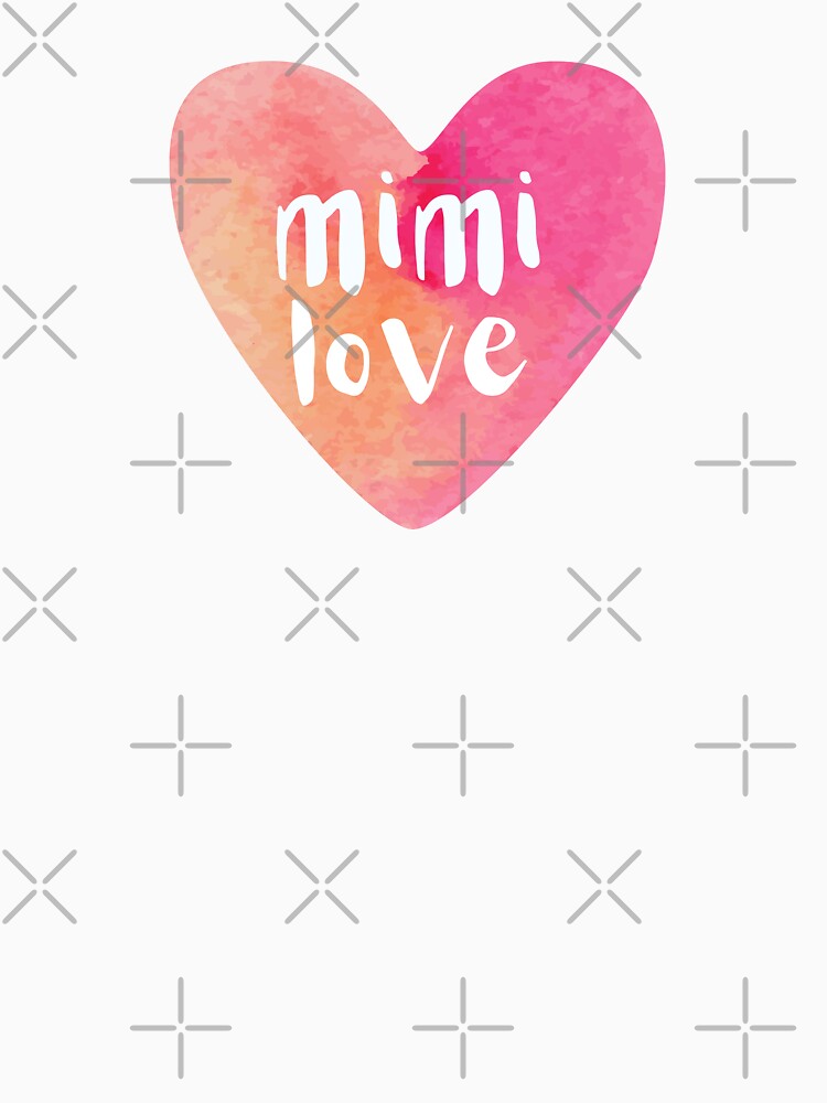 Mimi Love - Heart - Cute Gift for Your Grandma by patternjp