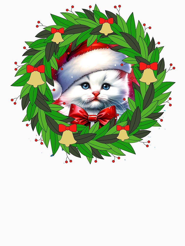 White Christmas Cat by I-I-Trading-Co