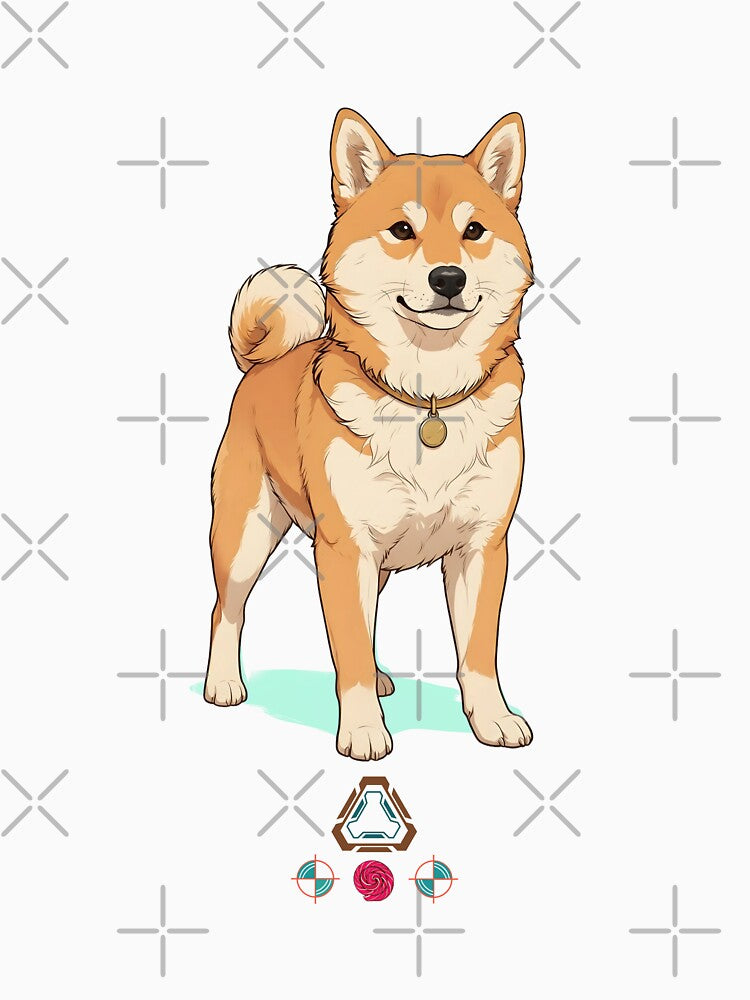 Noble Shiba Inu Dog Illustration by Whimsy Trail Co