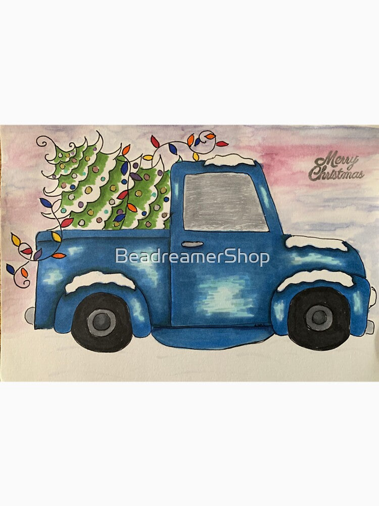 christmas truck by BeadreamerShop