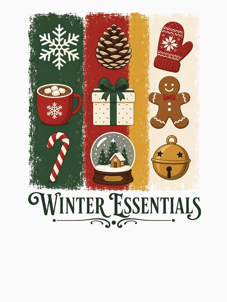 Cozy Winter Essentials Retro Holiday Grid by NSB-Design