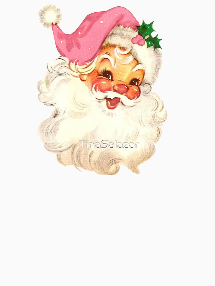 Retro Santa Claus Pink by TinaSalazar