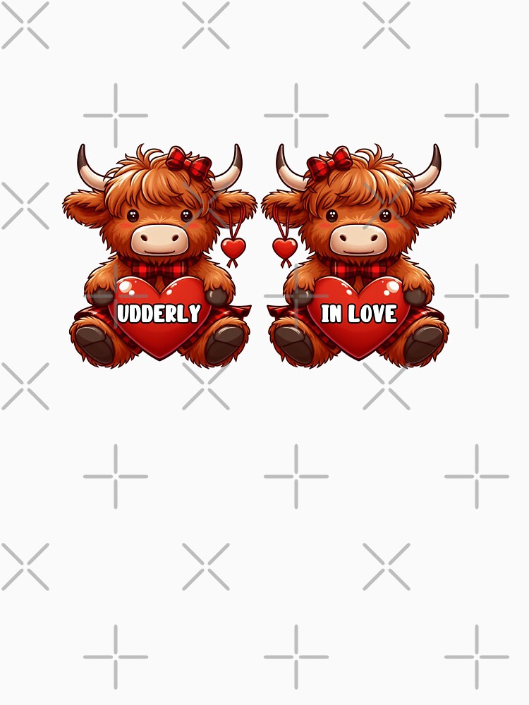 Udderly In Love - Baby Highland Cow Valentine by TheAnimalZ00