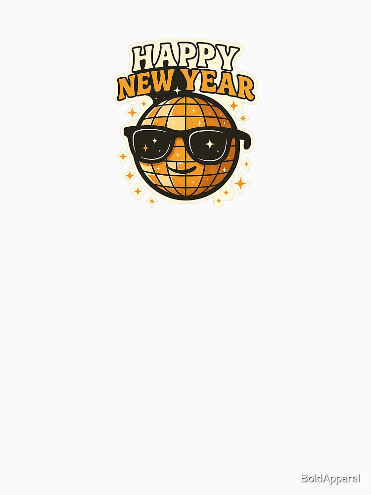 Cool Disco Ball New Year Sticker – Retro Party Vibes by BoldApparel