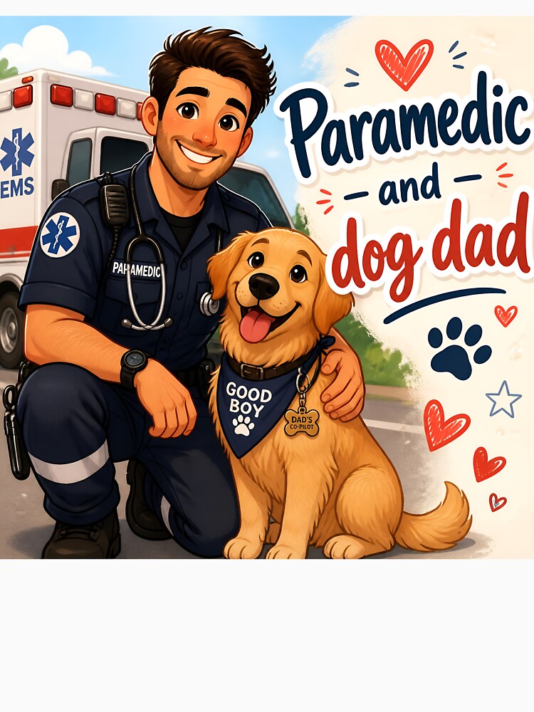 Paramedic and Dog Dad — Funny Paramedic Dog Dad Gift Shirt by DoggyDayLove