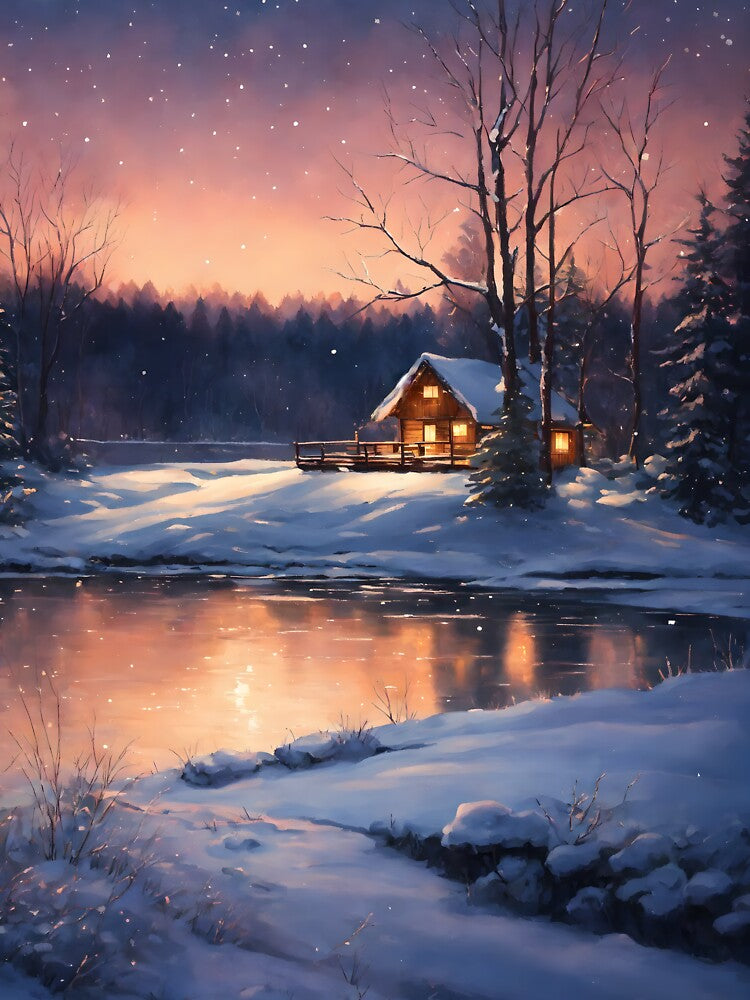 Winter Wonderland: Serene Snowscapes and Cozy Cabins by Huycao211