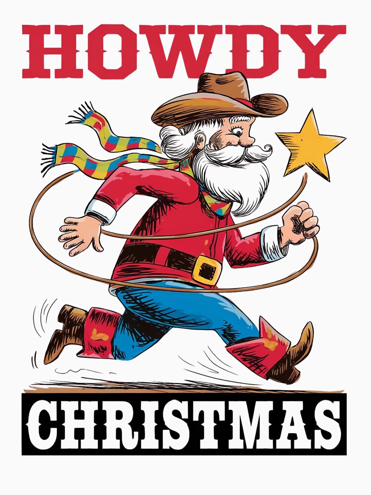 Western Christmas Howdy Santa CLASSIC T-Shirt by inkfluenceart