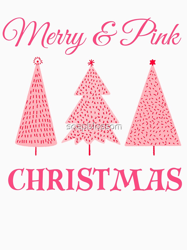 Merry & Pink Christmas Trees by soapblossom