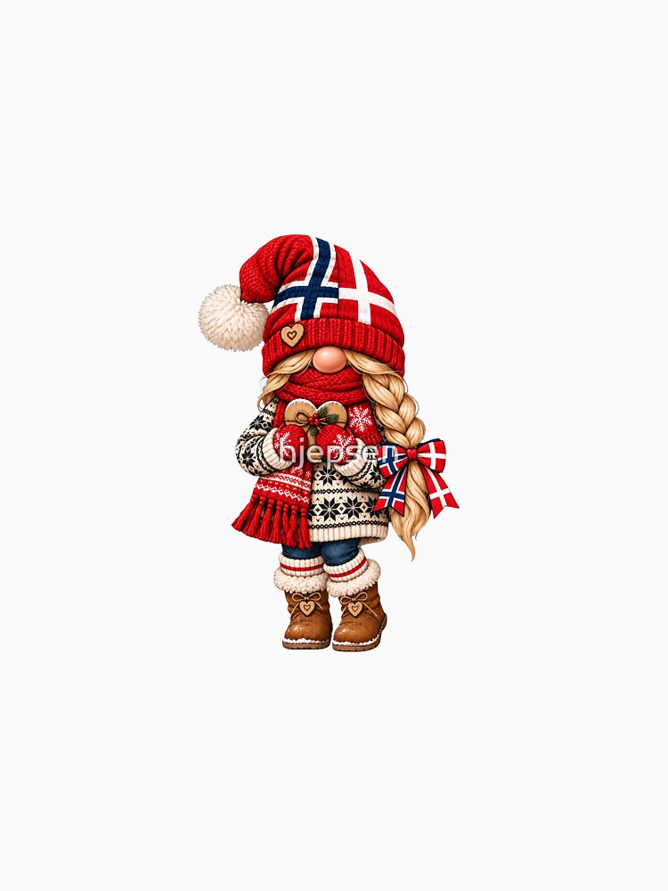 Norweigian / Danish Gnome Girl with mittens and heart by hjepsen