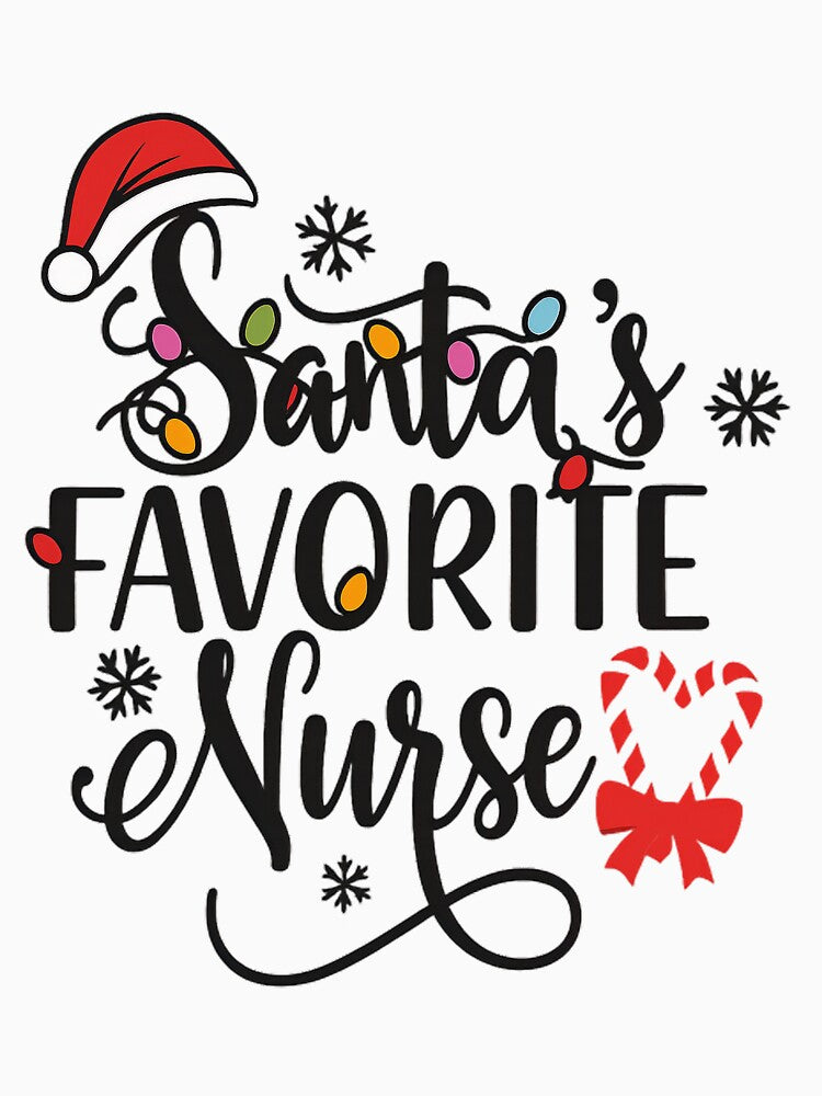 Nurse Merry Vintage Favorite Santas Christmas Classic Retro by Olincristie