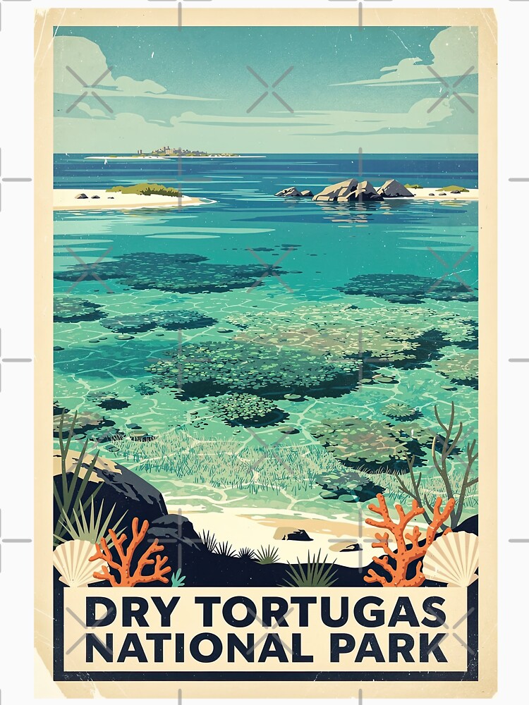 Dry Tortugas National Park Vintage Travel Art by Teelogic