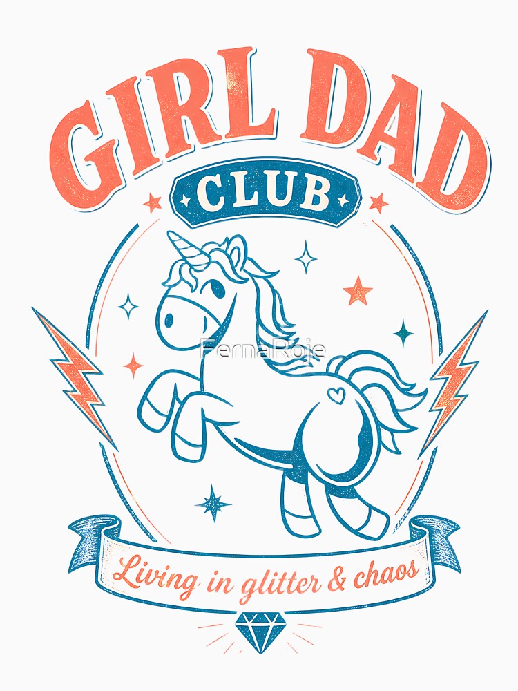 Girl Dad Club Shirt Funny Dad of Girls Tee New Dad Gift First Fathers Day Shirt Cute Dad Life Chaos by FernaRoje