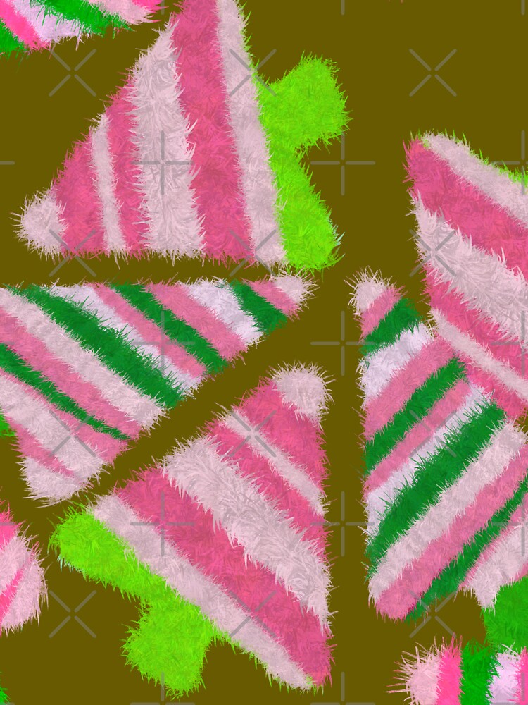 Christmas Trees in Green and Pink by Victoria Rose
