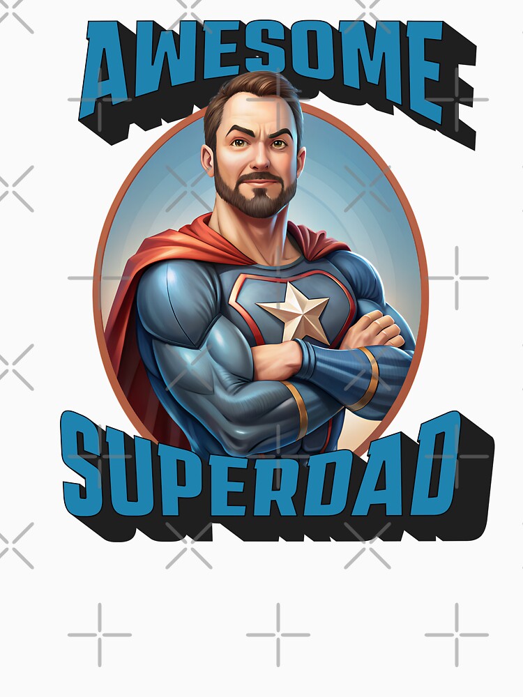 Cool Awesome Super Hero Dad Fathers Day Gift Idea by ZeptepiTrends