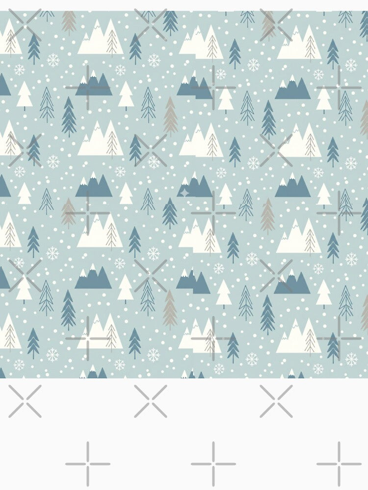 Cozy Winter Forest Pattern – Minimal Scandinavian Snowy Mountains by Fandom Universe