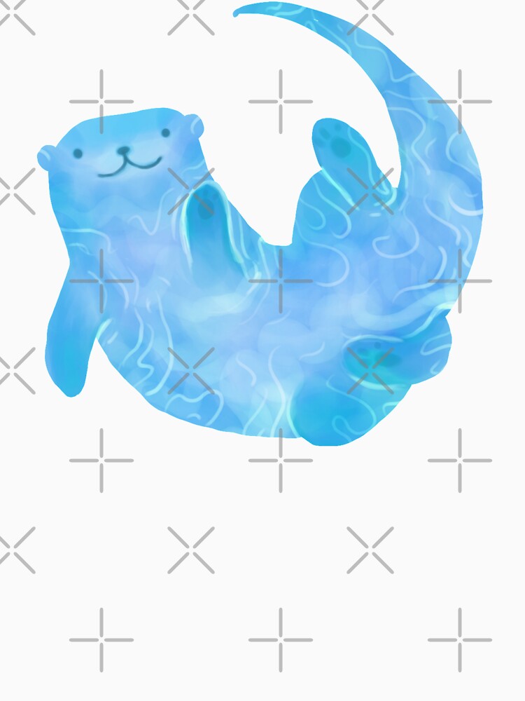 Blue River Otter Swimming by SwaDesign