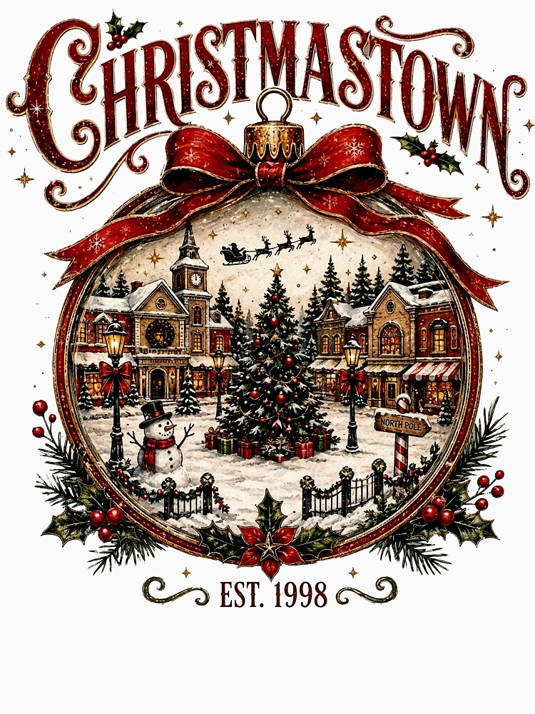Christmastown Holiday Nostalgia Ornament Design by ostenlee
