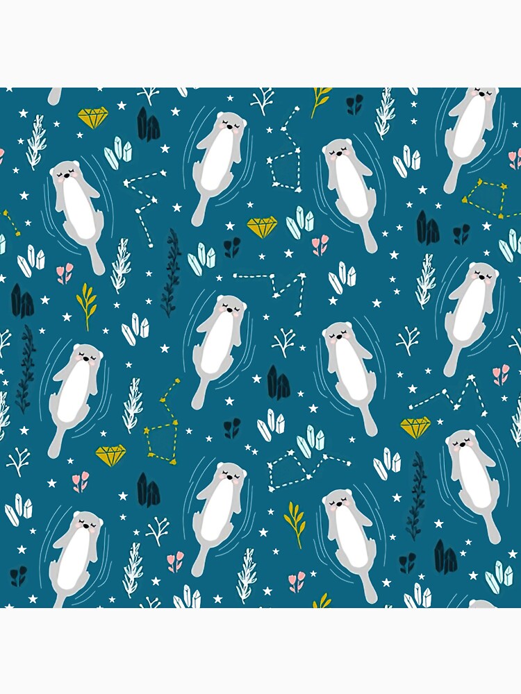 Otter Diamond Navy by JaskolArt