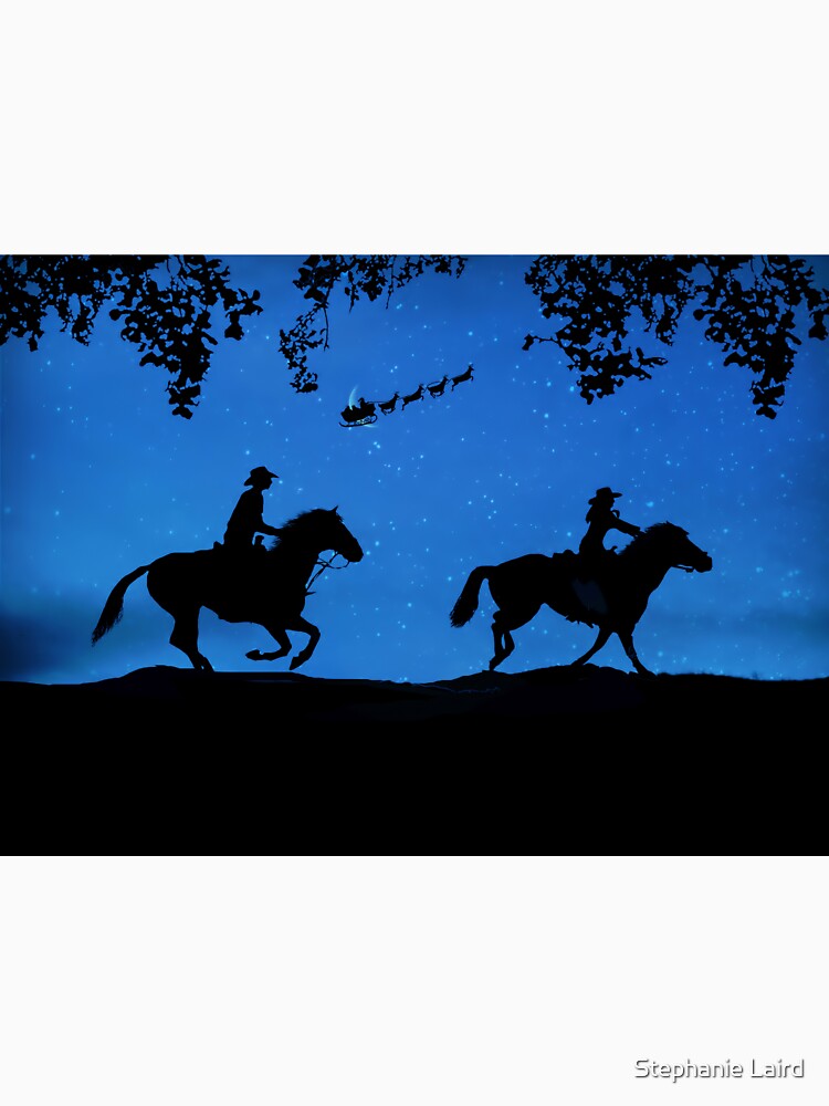 Country Western Cowgirl and Cowboy Christmas Holiday Cute by Stephanie Laird