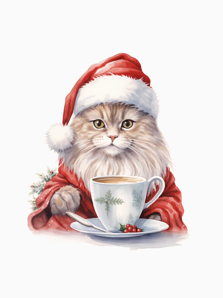 Christmas cat and coffee by GoodThings66