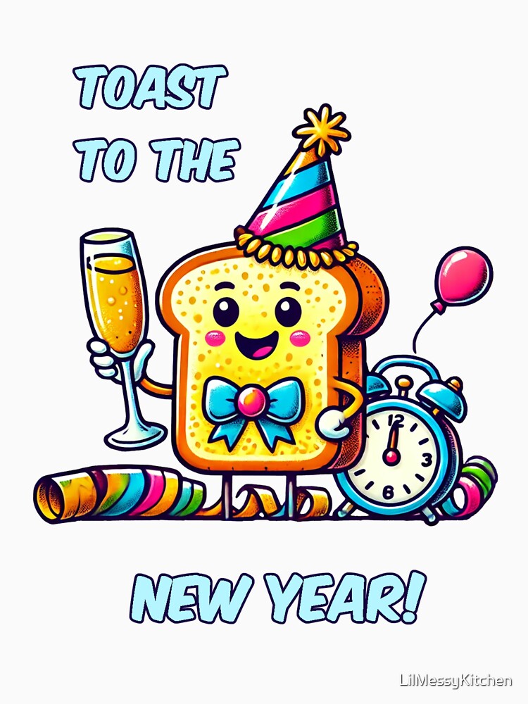 Toast to the New Year - Funny Champagne & Celebration Party Gift by LilMessyKitchen
