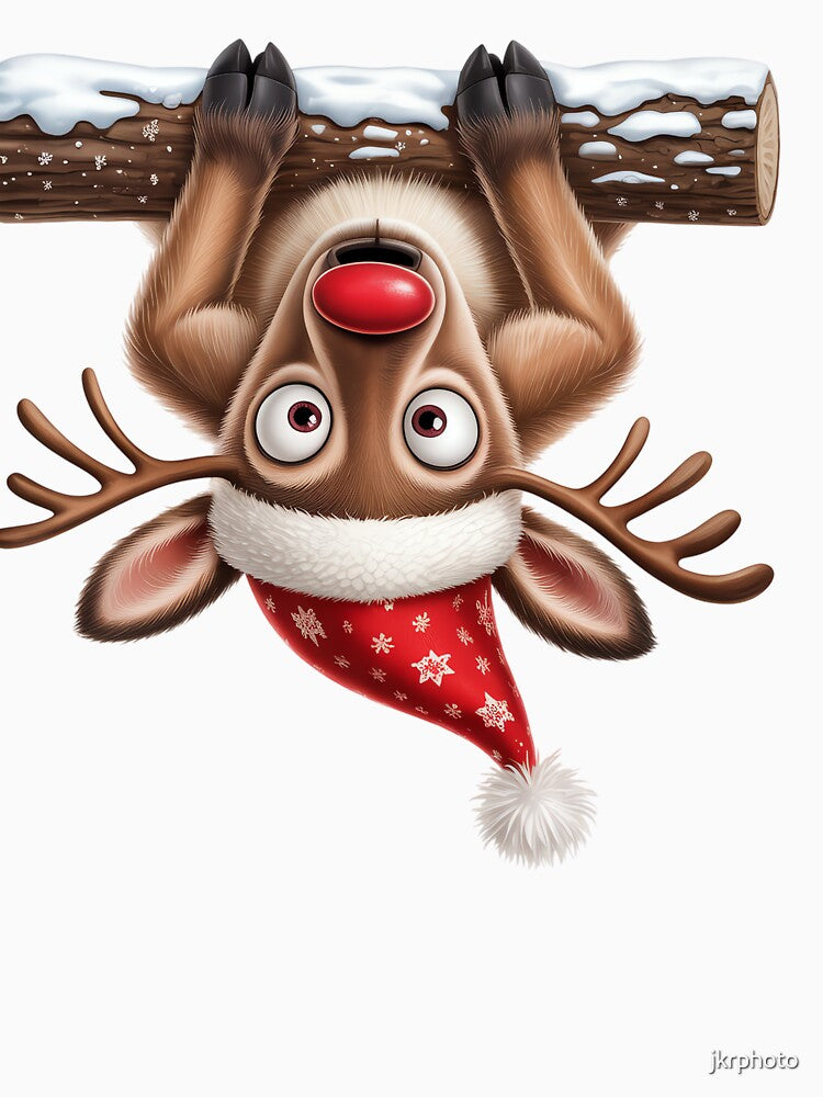 Rudolph Hanging Upside Down by jkrphoto