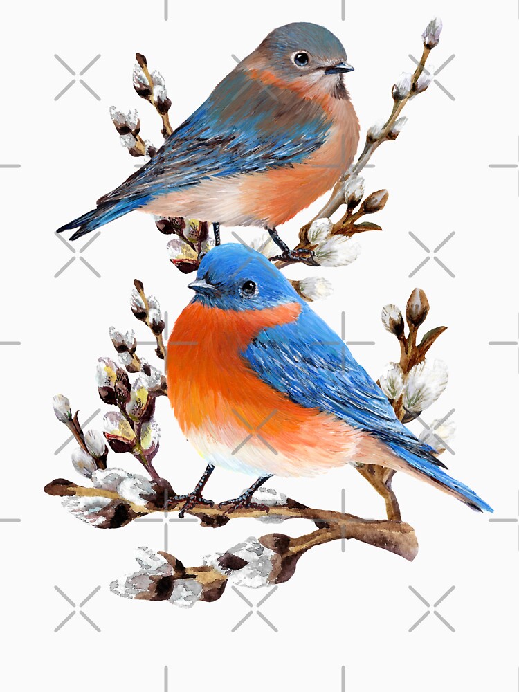 Eastern Bluebird Couple by Roy & Tiffany Unisex