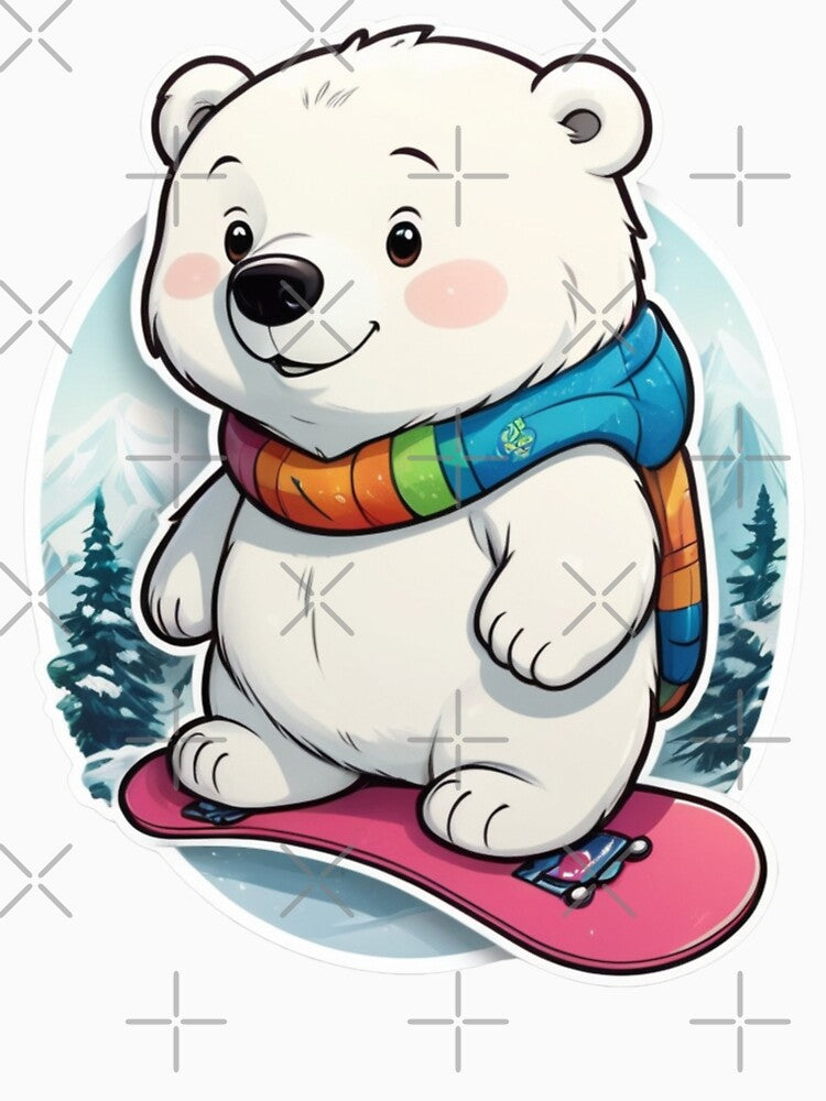 Snowboard Polar Bear by Krieghorn